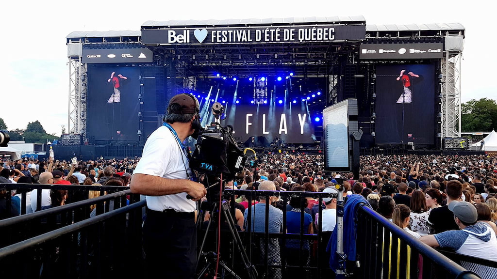 Steve Poulin caméraman TVA Festival d'été de Québec — Vidéo Production inc.